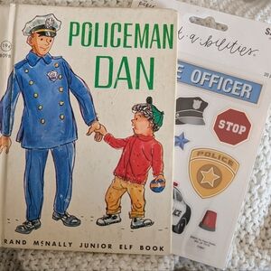 Policeman Dan Vintage-Style Home Art Print - Blue, Red, Yellow
